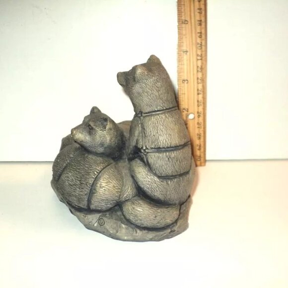 Glacial Ice Age Sculpture 3 Alaskan Sled Dogs Handcrafted for ACE Vintage Gray - Picture 2 of 5